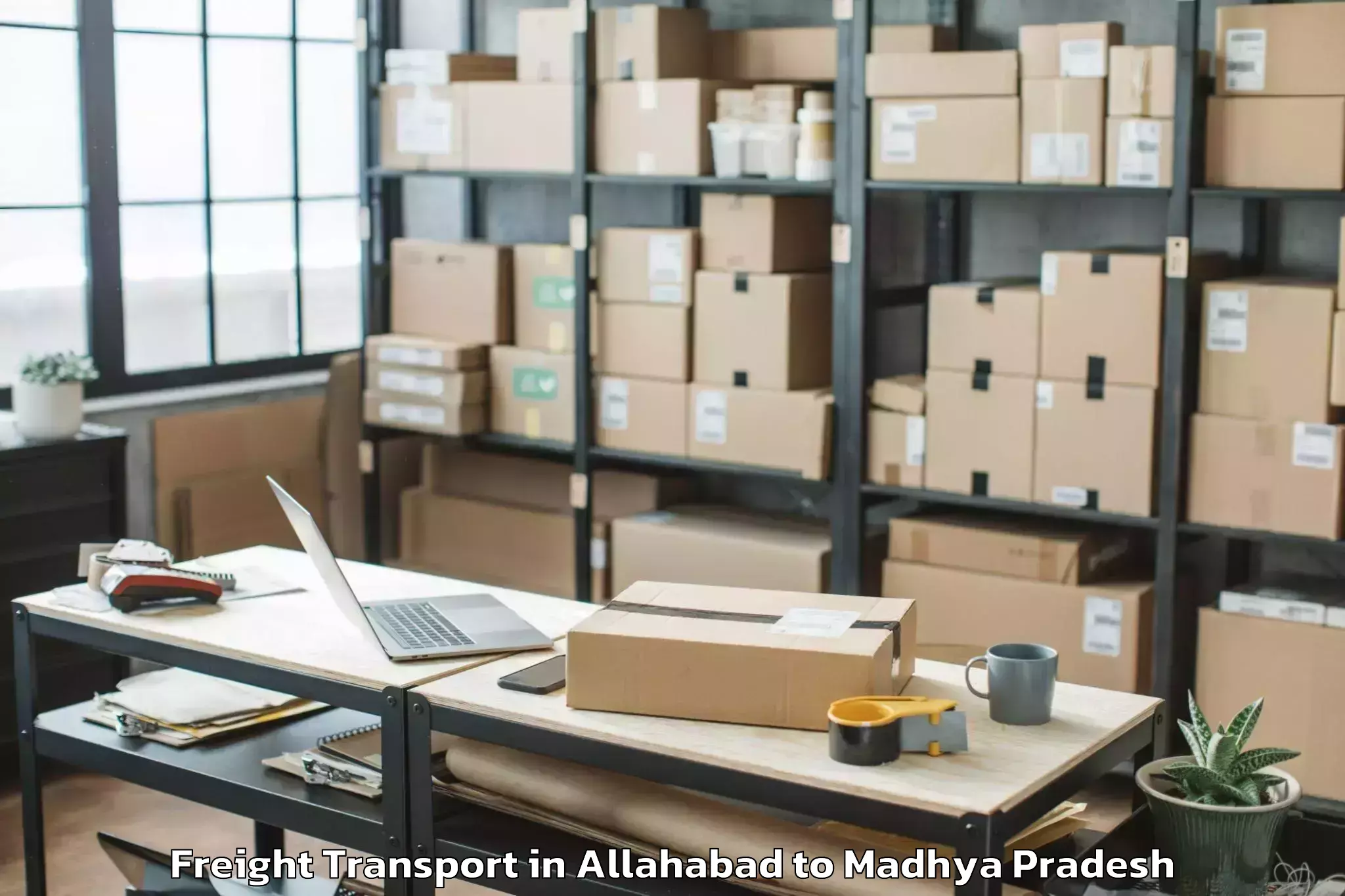 Professional Allahabad to Dhamnod Freight Transport